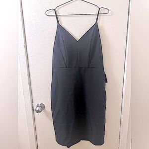 NWT Express Little Black Mini Dress with Adjustable Spaghetti Straps, medium